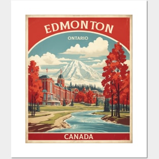 Edmonton Canada Vintage Poster Tourism Posters and Art